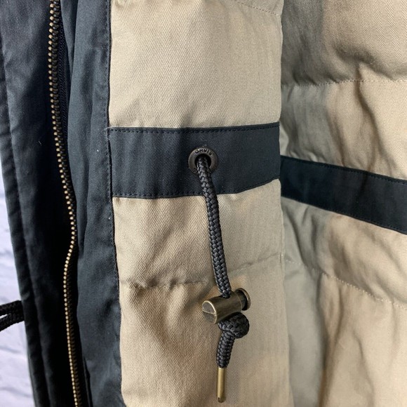 Orvis Women Black Green Mountain Parka Duck Down Feather Horn Toggle Zip Large - Picture 3 of 11